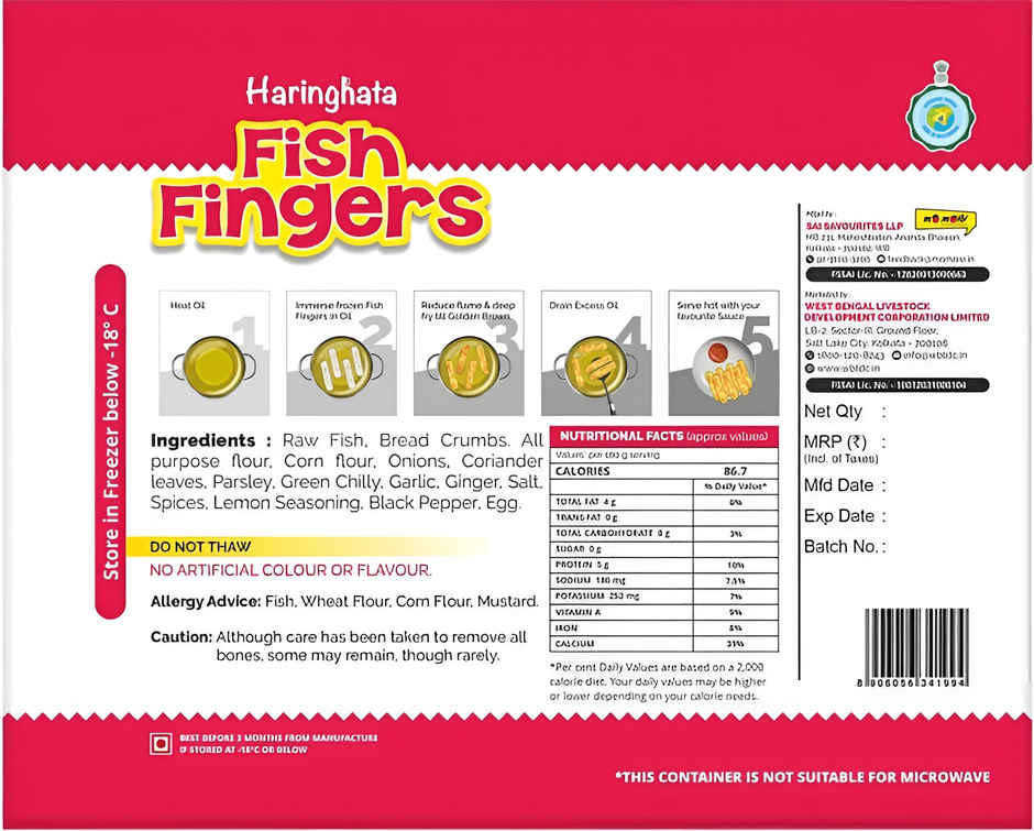 Haringhata Fish Fingers